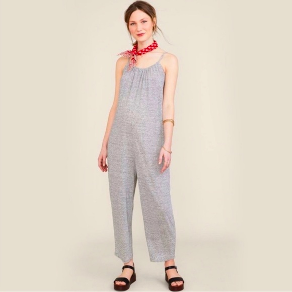 Hatch Pants - Hatch Maternity Striped Linen Morgana Jumpsuit size 3 (L/XL)